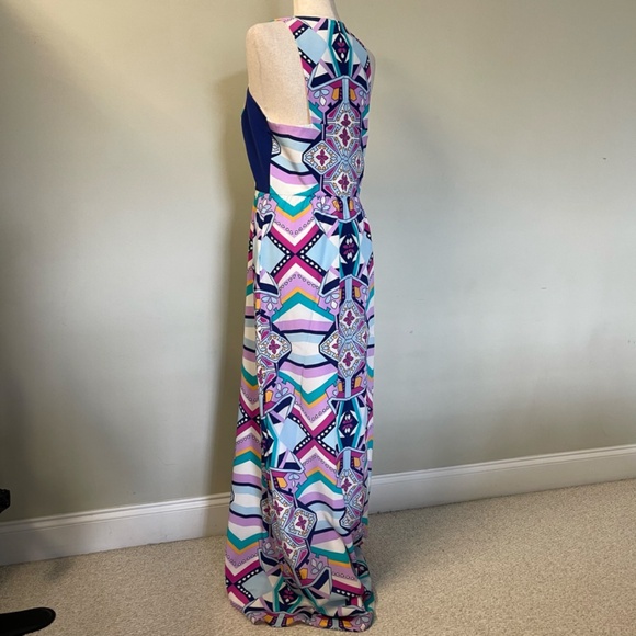 NWT Annie Griffin Silk Aztec Geometric Dress - Size 10 - Picture 5 of 11